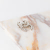 Chanel Silver Faux Pearl CC Brooch
