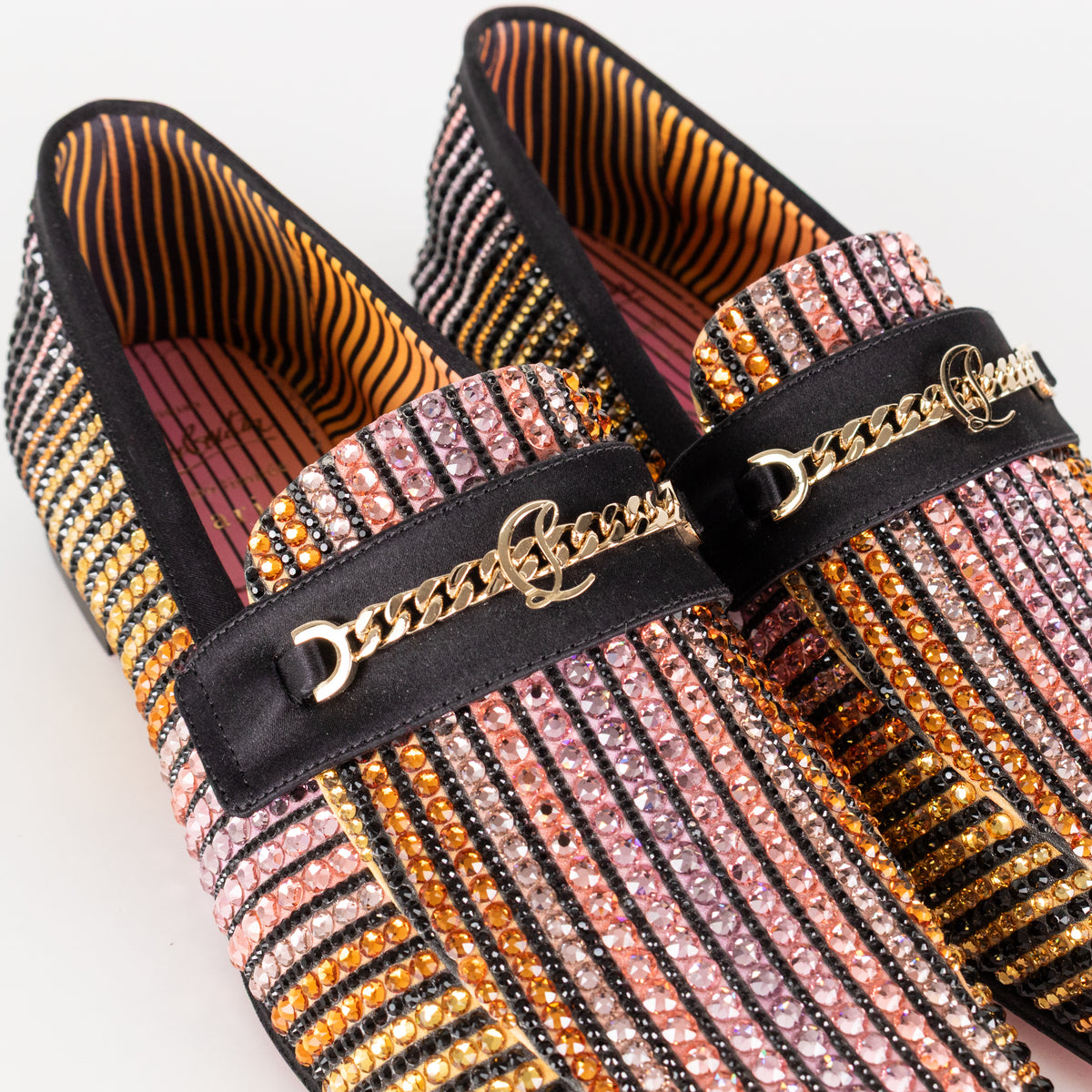 Christian Louboutin Multiclour Crystal Loafers