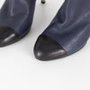 Chanel Blue and Black Toe Cap Ankle Boots
