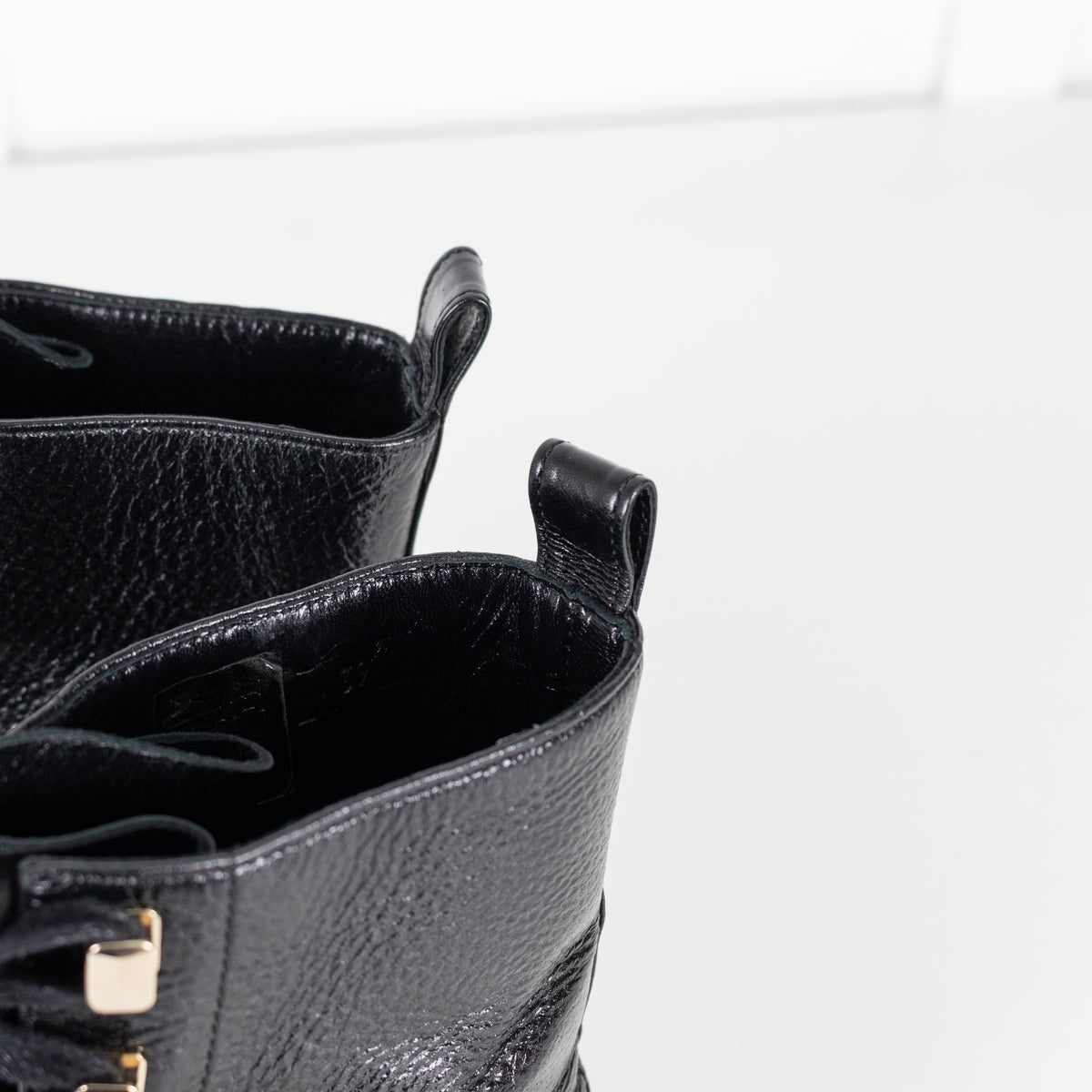 Lanvin Biker Black Boot With Gold Hardwear