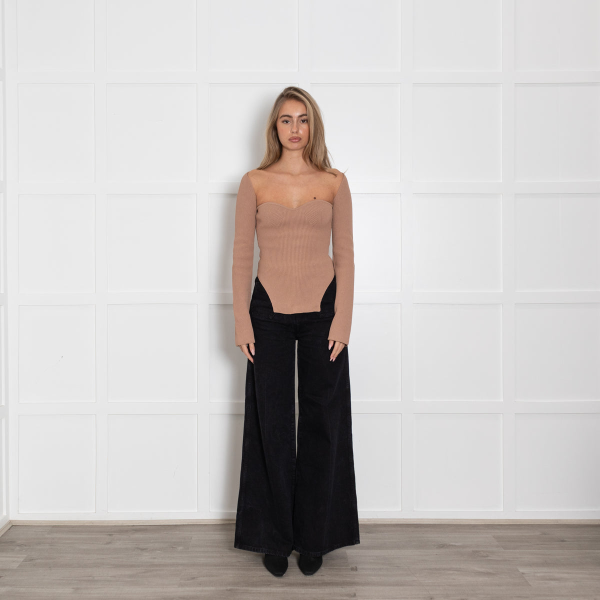 Khaite Camel Shaped Front Top