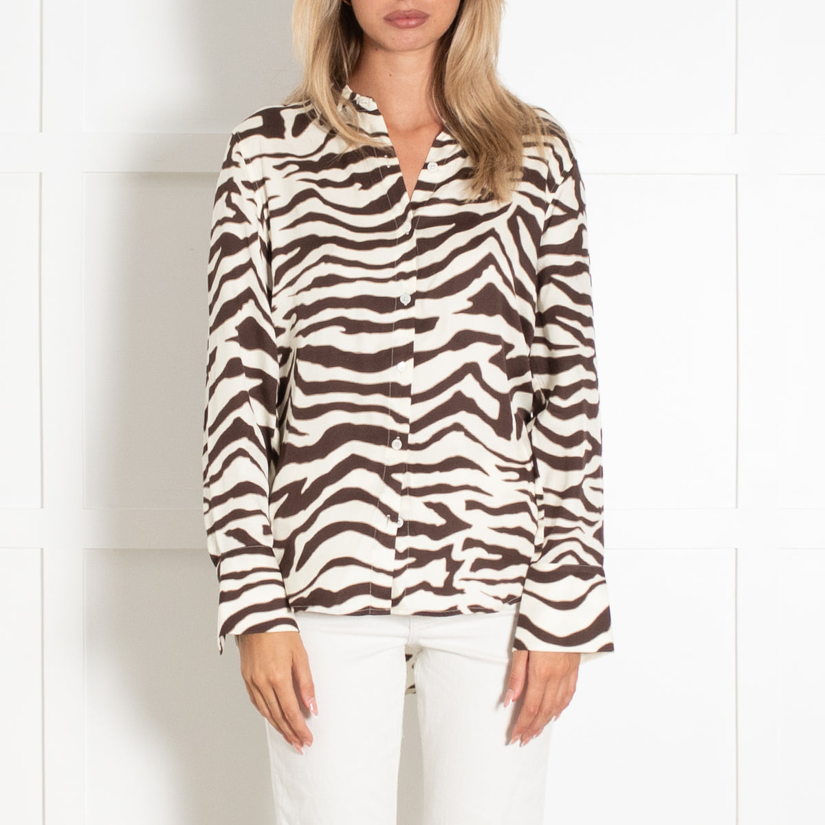 Rails Brown Zebra Print Saige Shirt