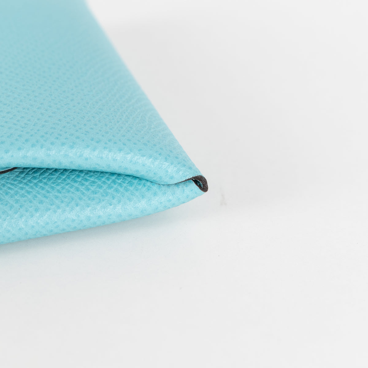 Hermes Turquoise Leather Bastia Coin Purse