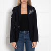 Zadig & Voltaire Black Silver Black Diamonte Embellished Blazer Jacket
