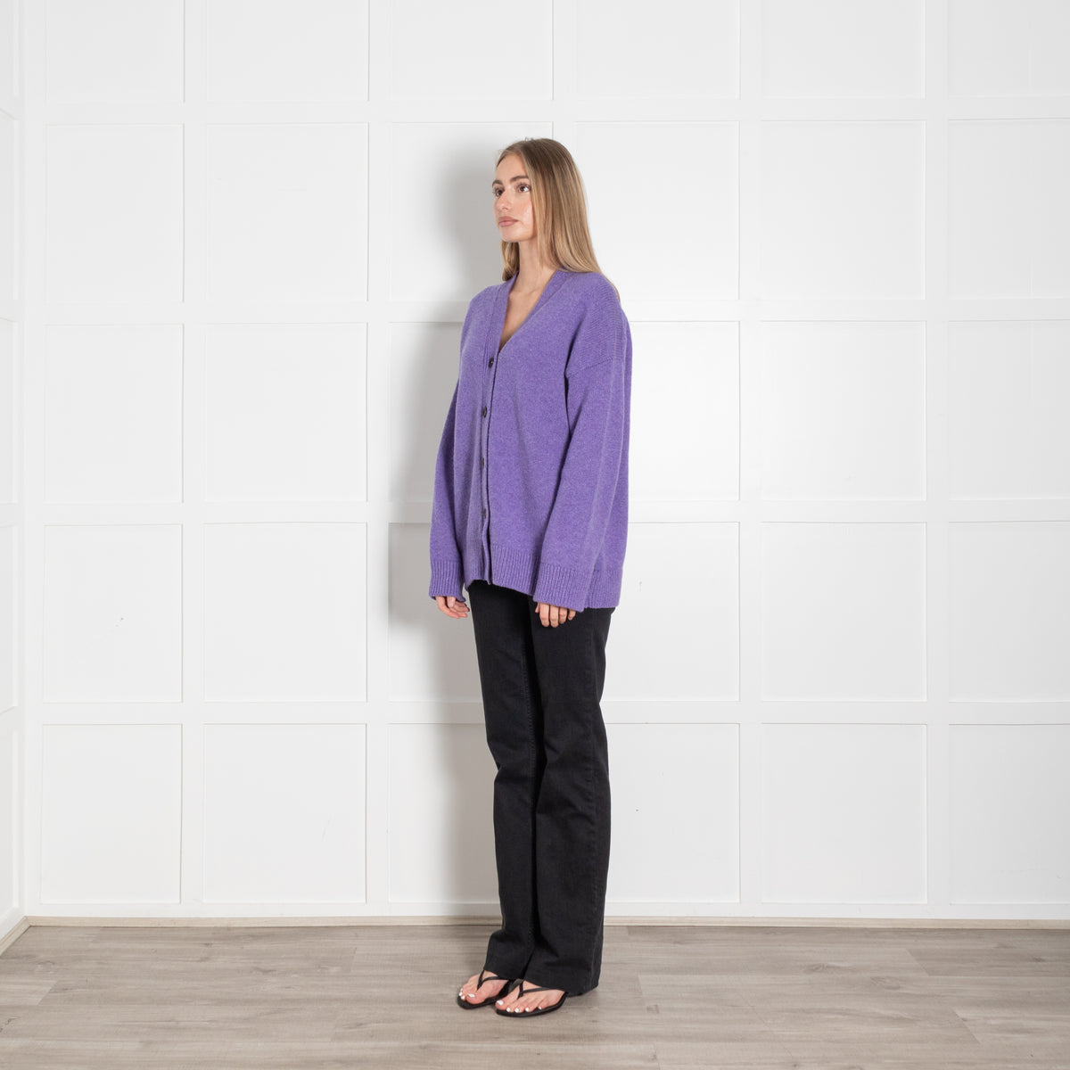 &Daughter Purple Wool Cardigan