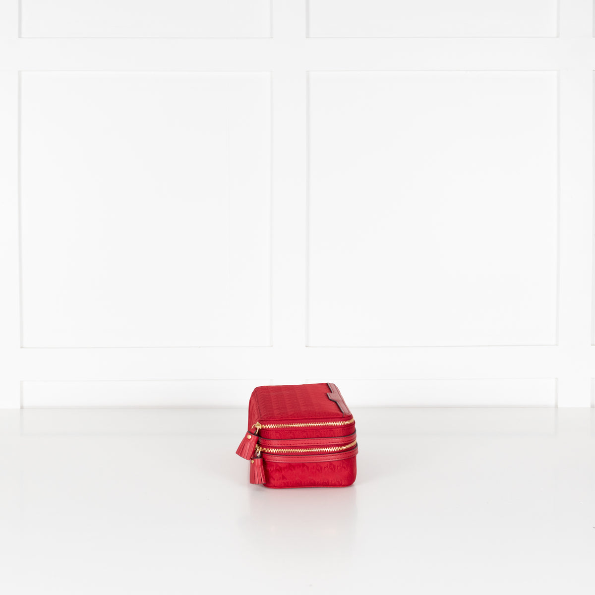 Anya Hindmarch Red Double Nylon Makeup Bag