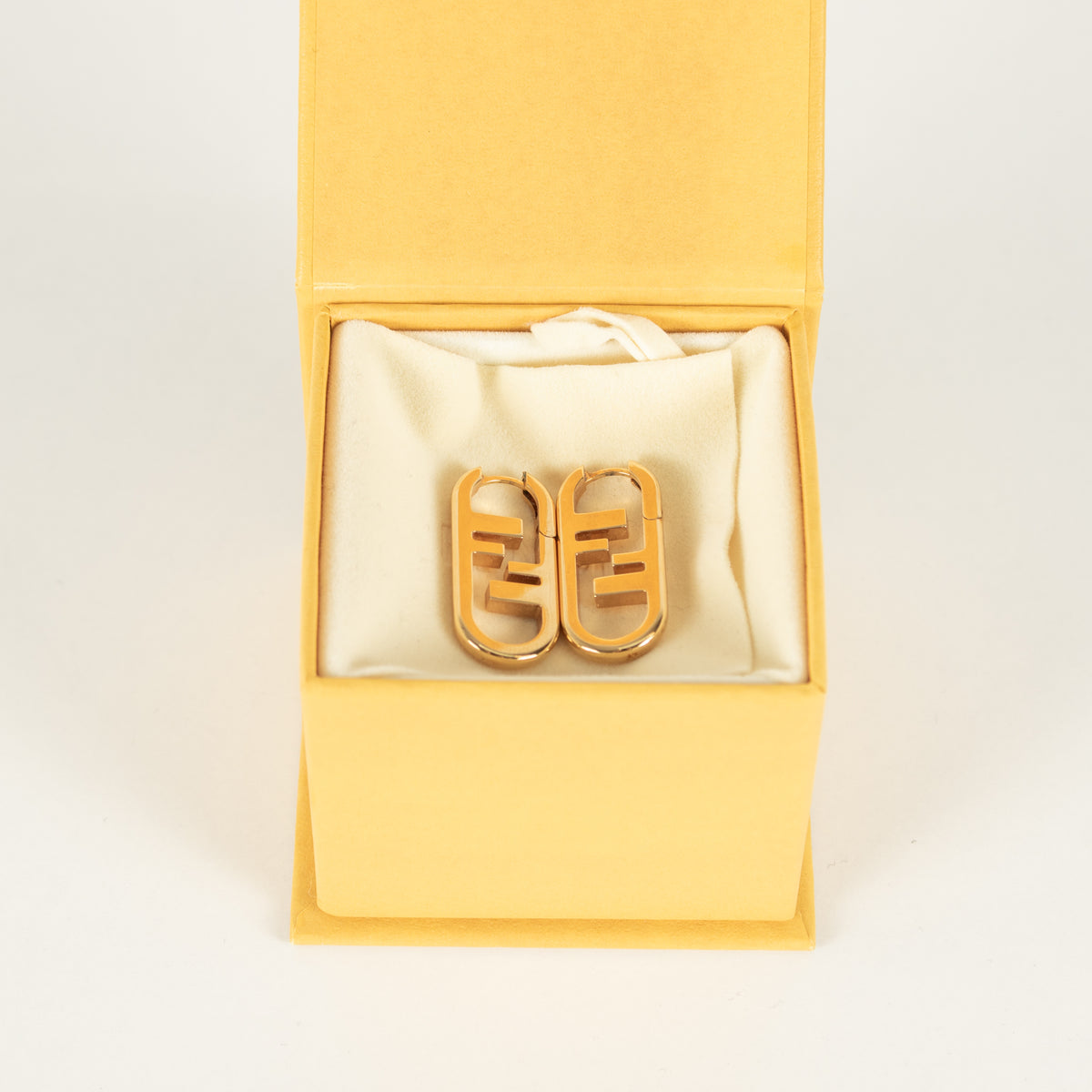 Fendi Gold F Lock Earrings