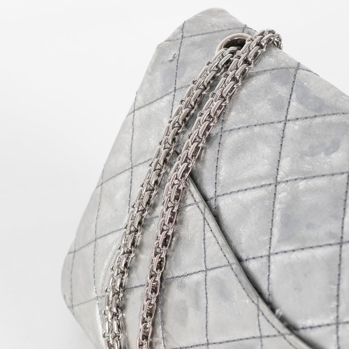 Chanel Silver Reissue 2.55 Leather Bag