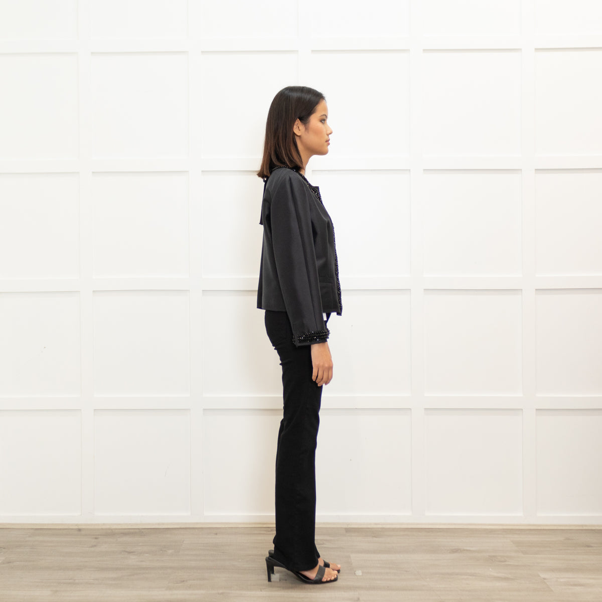 Prada Silk Beaded Trim Short Jacket