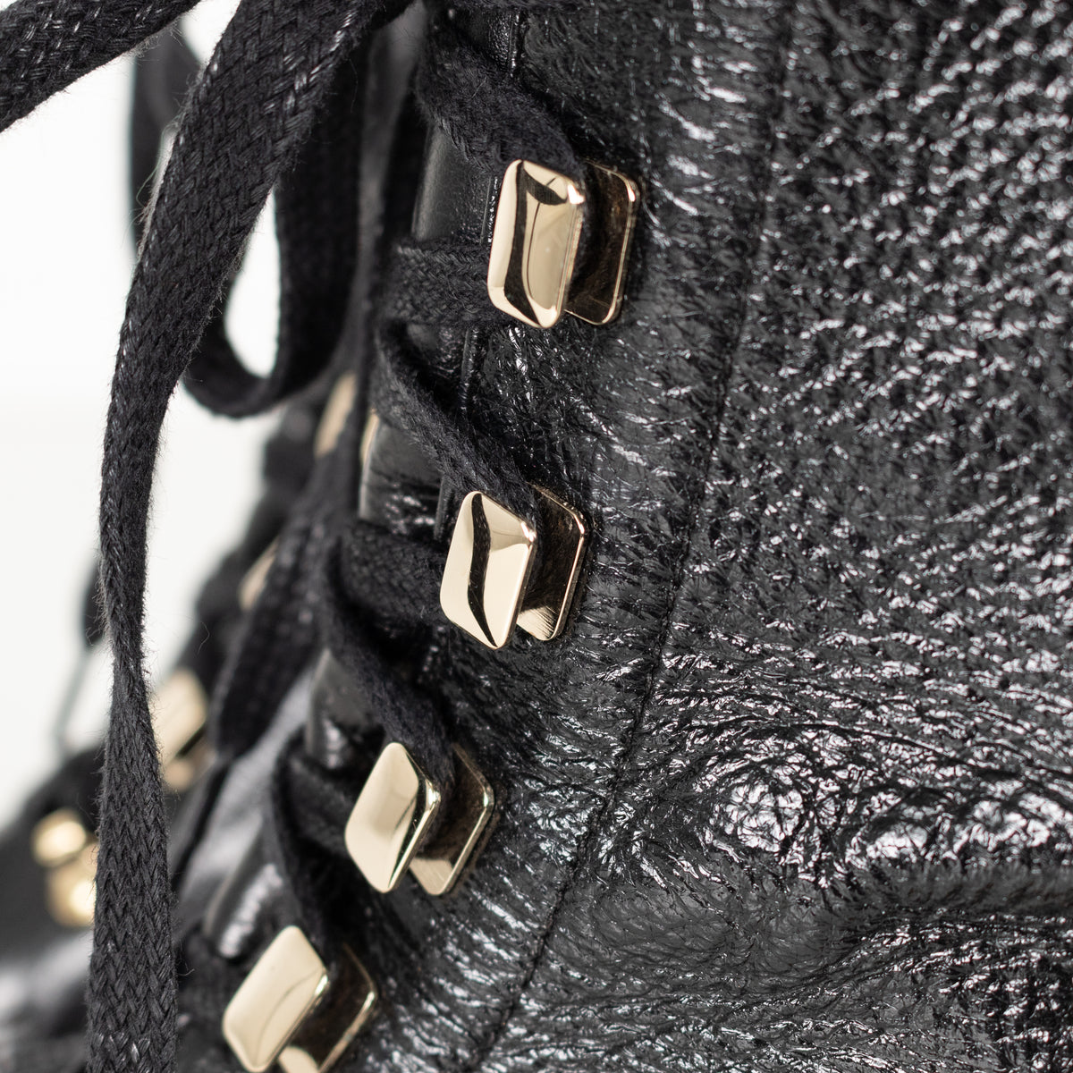 Lanvin Biker Black Boot With Gold Hardwear