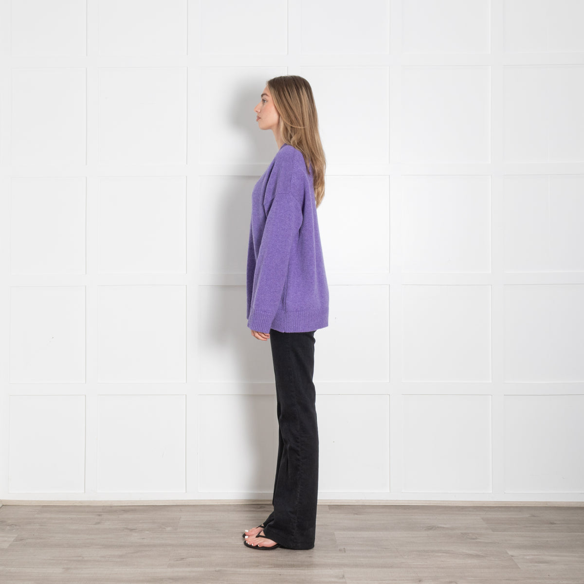 &Daughter Purple Wool Cardigan