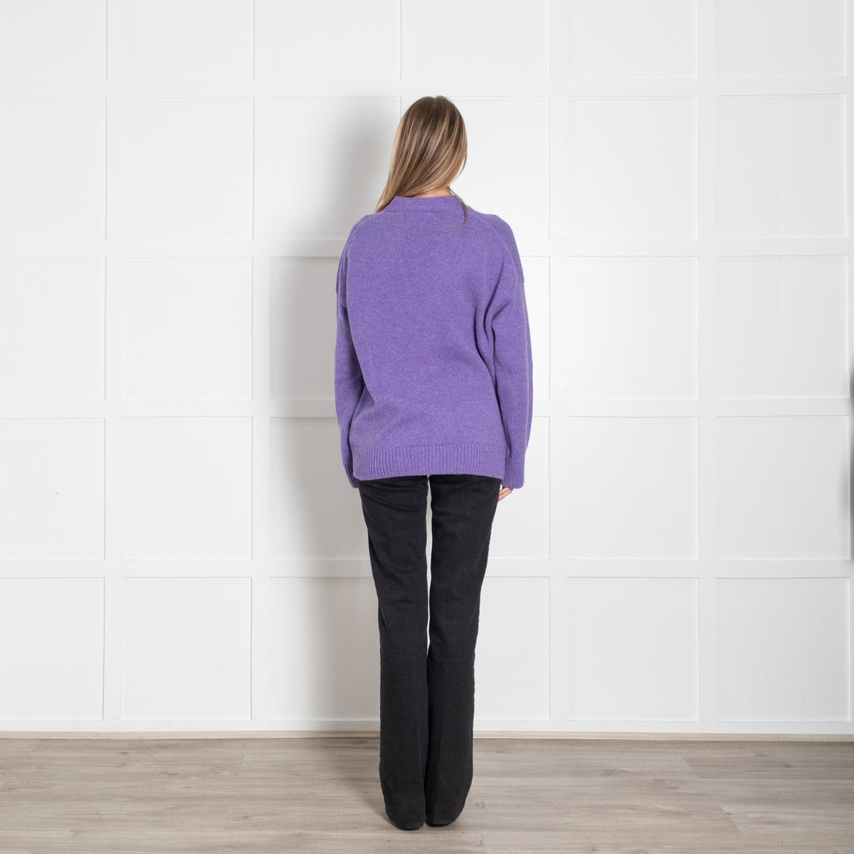 &Daughter Purple Wool Cardigan