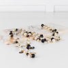 Chanel Black Cream Faux Pearl Camelia Necklace