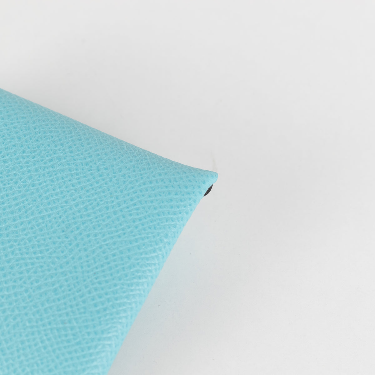 Hermes Turquoise Leather Bastia Coin Purse