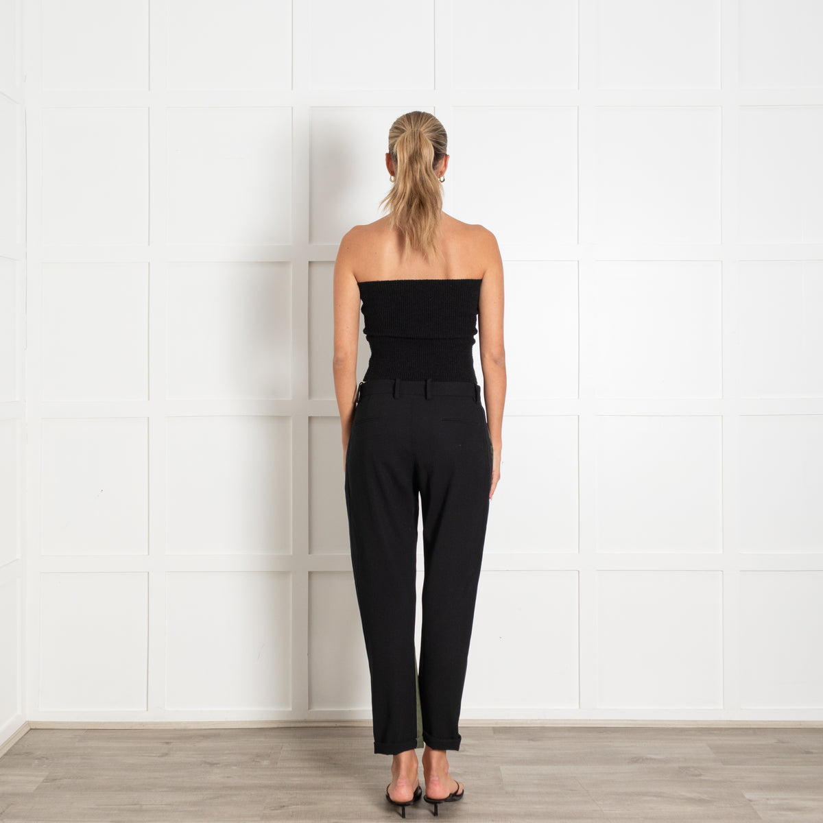 No.21 Khaki Black Two Tone Trousers