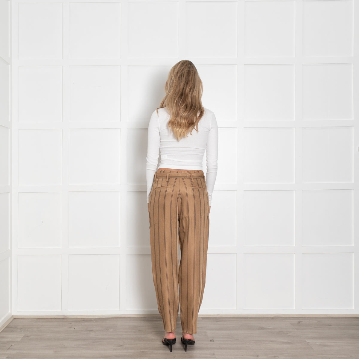 Forte Forte Brown Trousers With Black Stripe & Belt