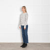 Madeleine Thompson Cream Grey Animal Print Sweater