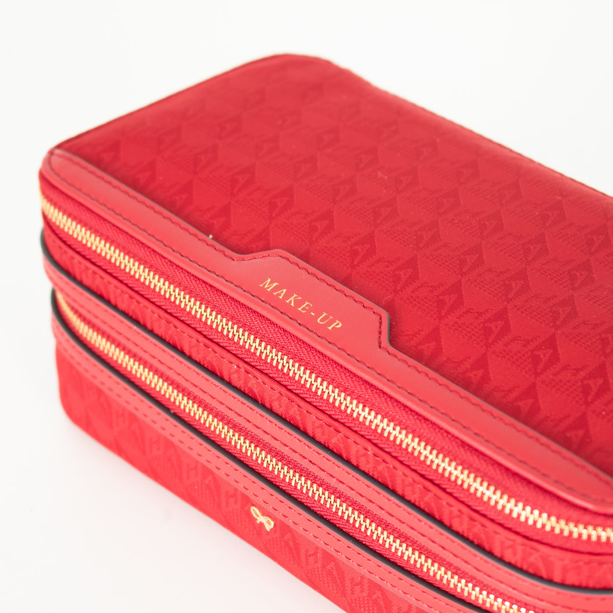 Anya Hindmarch Red Double Nylon Makeup Bag