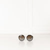 Prada Black & Gold Round Frame Sunglasses