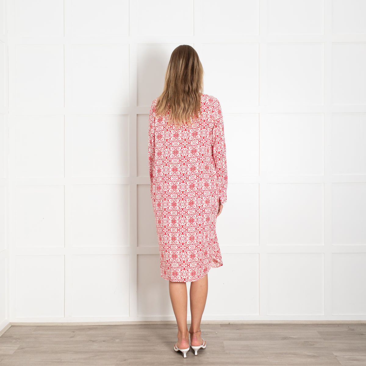 Melissa Odabash Red and White Shirt Dress