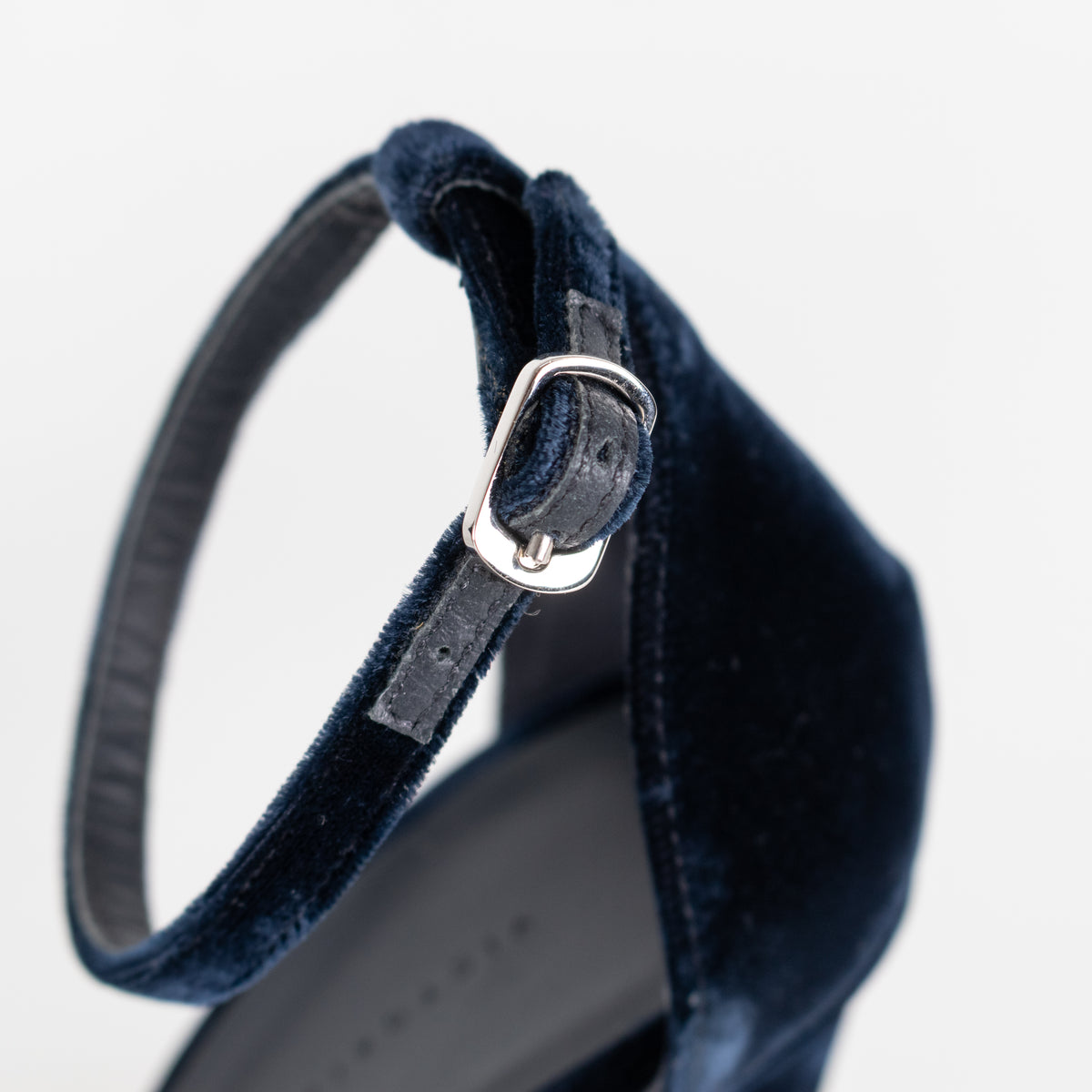 Victoria Beckham Navy Velvet Heeled Sandals