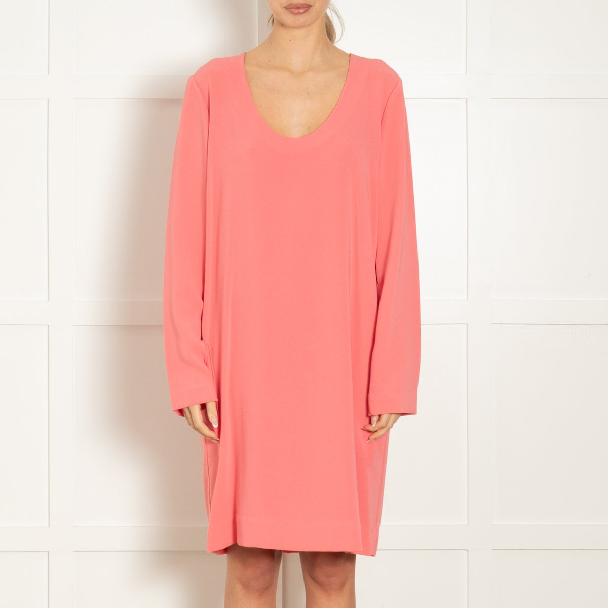 DVF Coral Long Sleeves Midi Dress