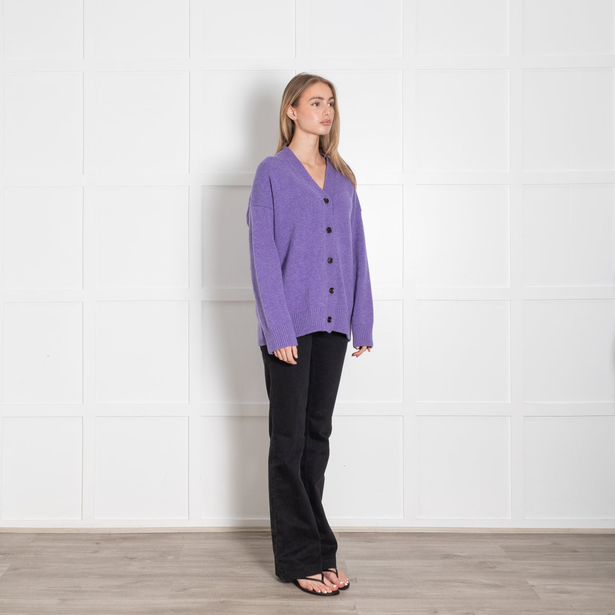 &Daughter Purple Wool Cardigan