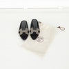 Hermes Black Roxanne Crystal Logo Mules