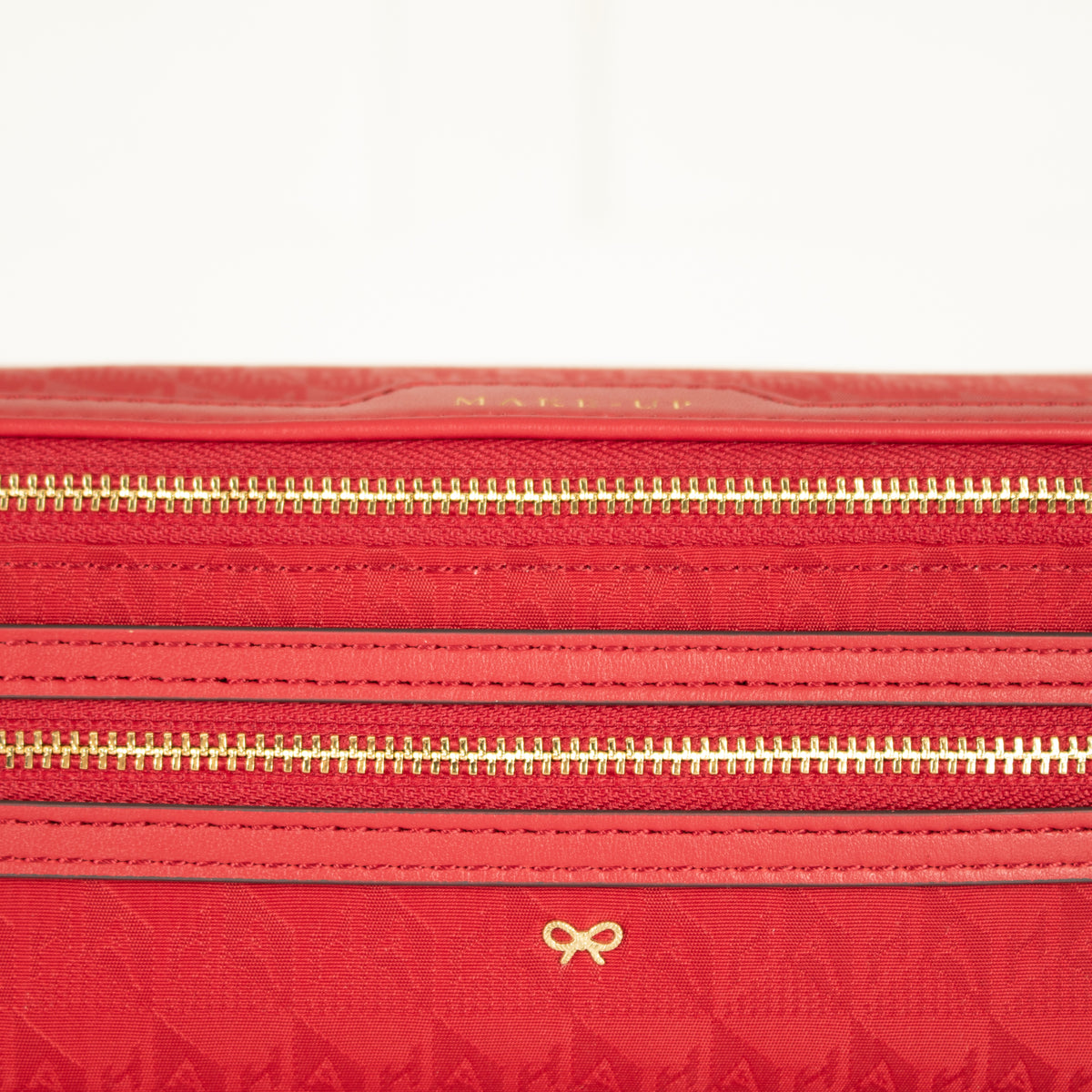 Anya Hindmarch Red Double Nylon Makeup Bag