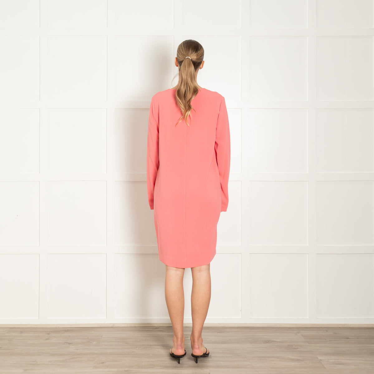 DVF Coral Long Sleeves Midi Dress