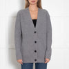 Rochas Grey Wool Oversized Cardigan