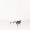 Prada Black & Gold Round Frame Sunglasses