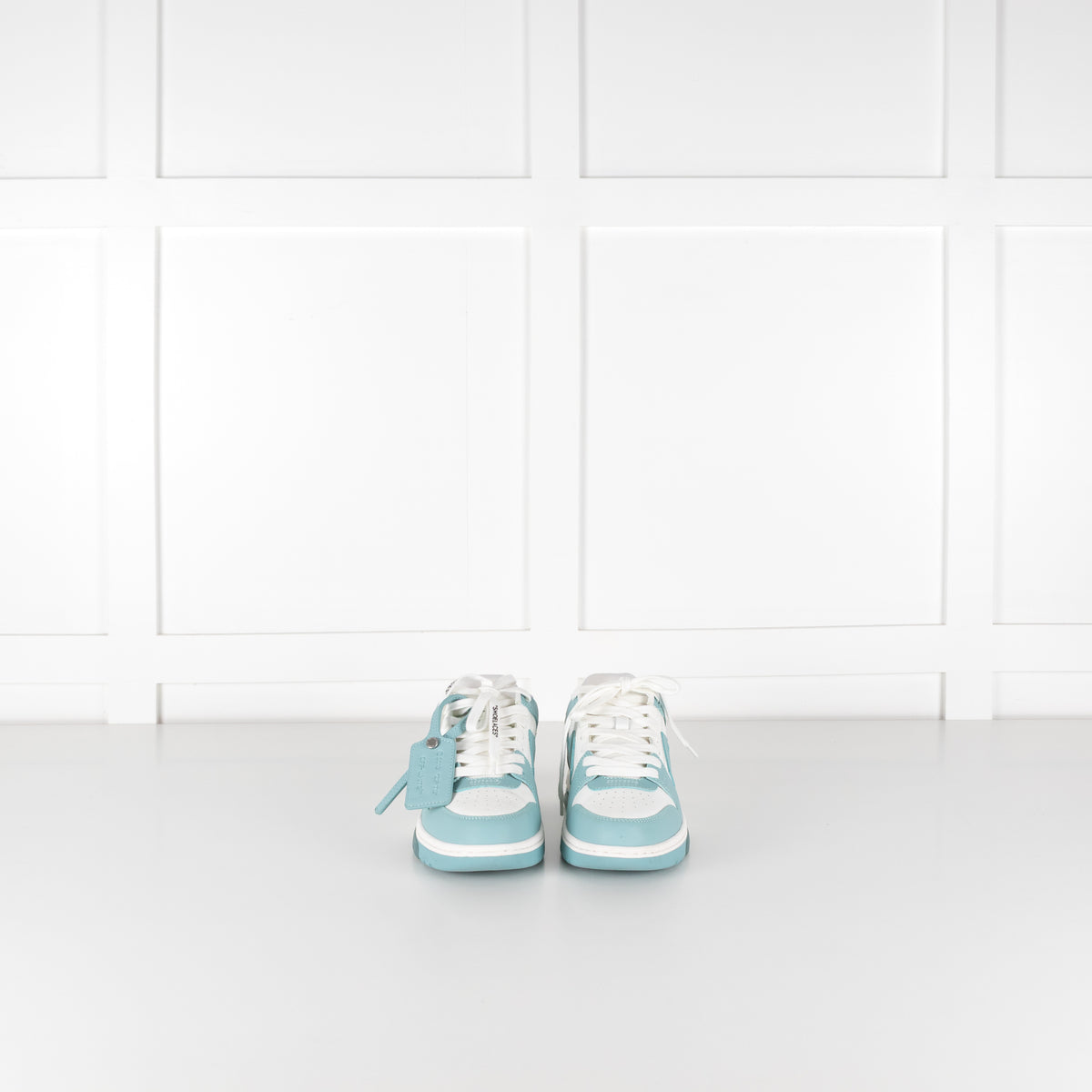 Off White Teal Out Of Office Sartorial Stitiching Trainers