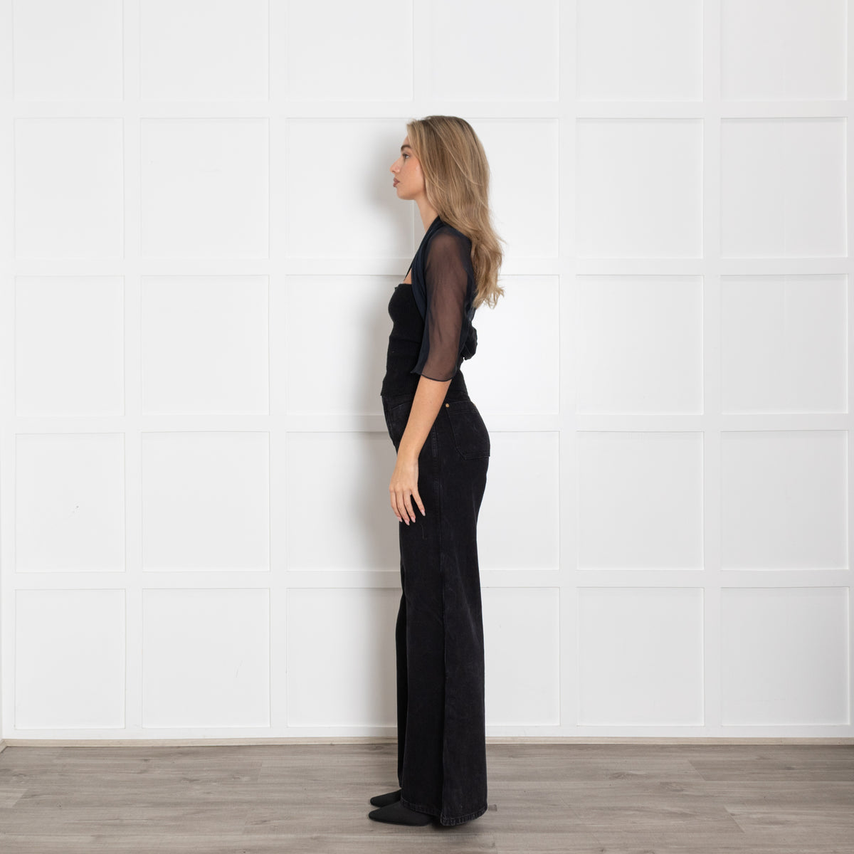 Max Mara Dark Navy Chiffon Shrug