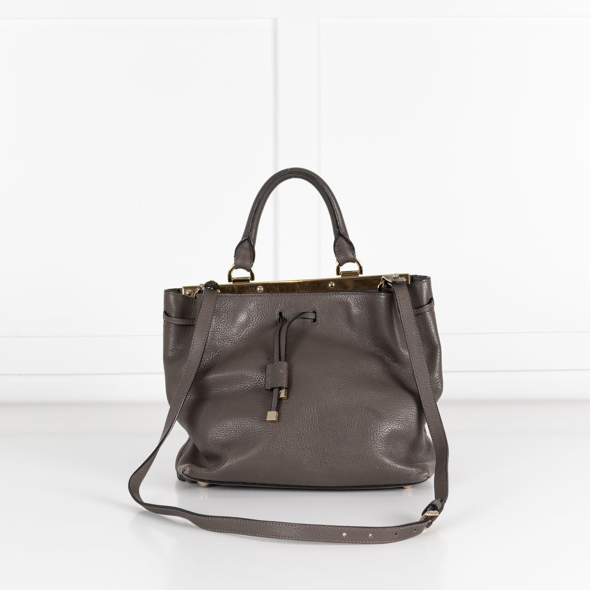 Mulberry Grey Kensington Calfskin Leather Bag