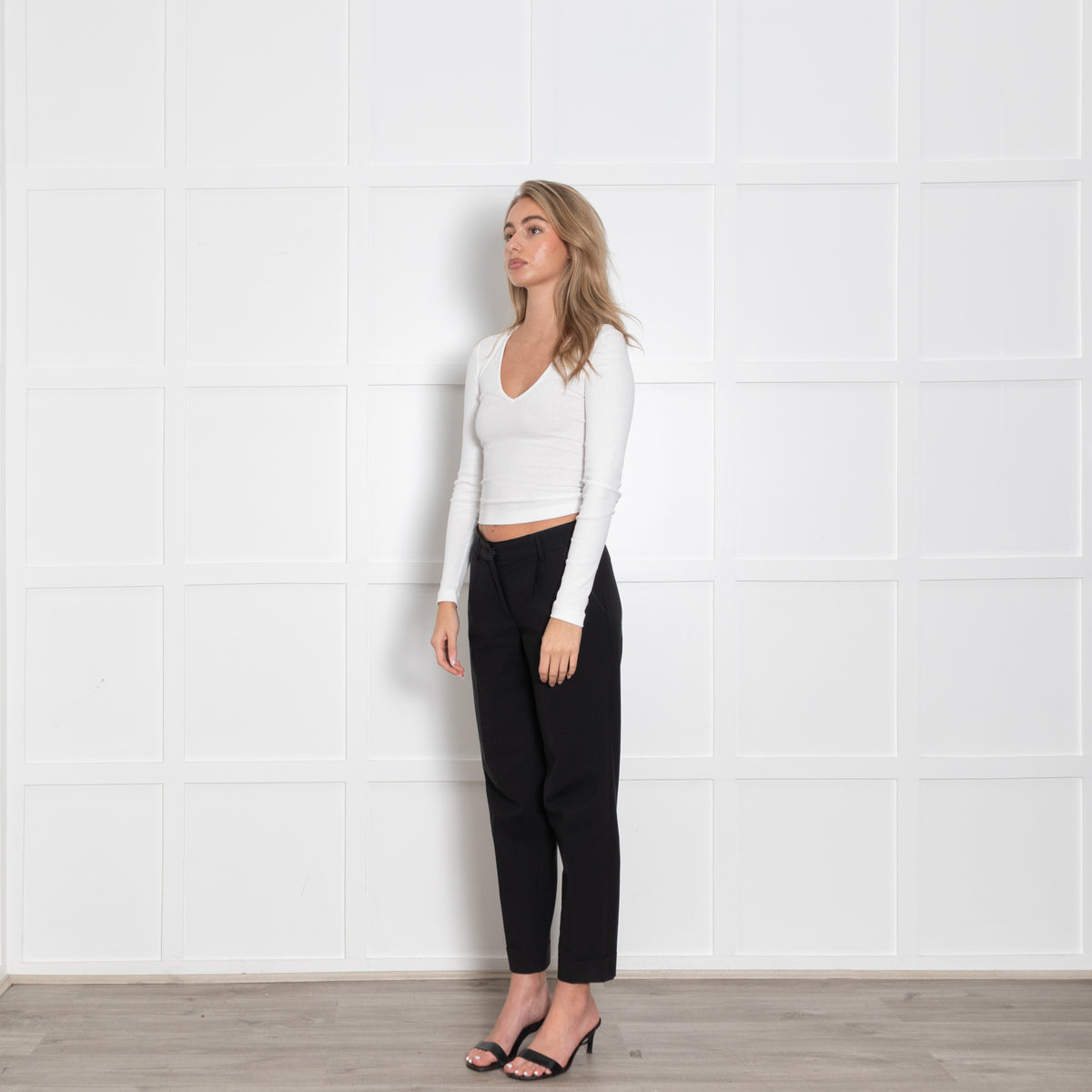 Alexander McQueen Black Tailored Trousers with Silk Piping