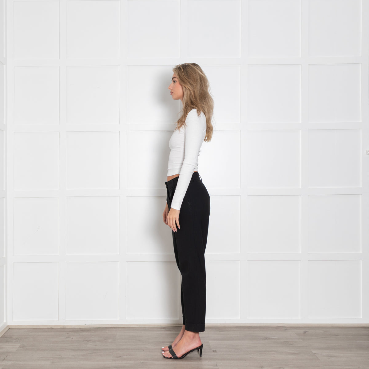 Alexander McQueen Black Tailored Trousers with Silk Piping