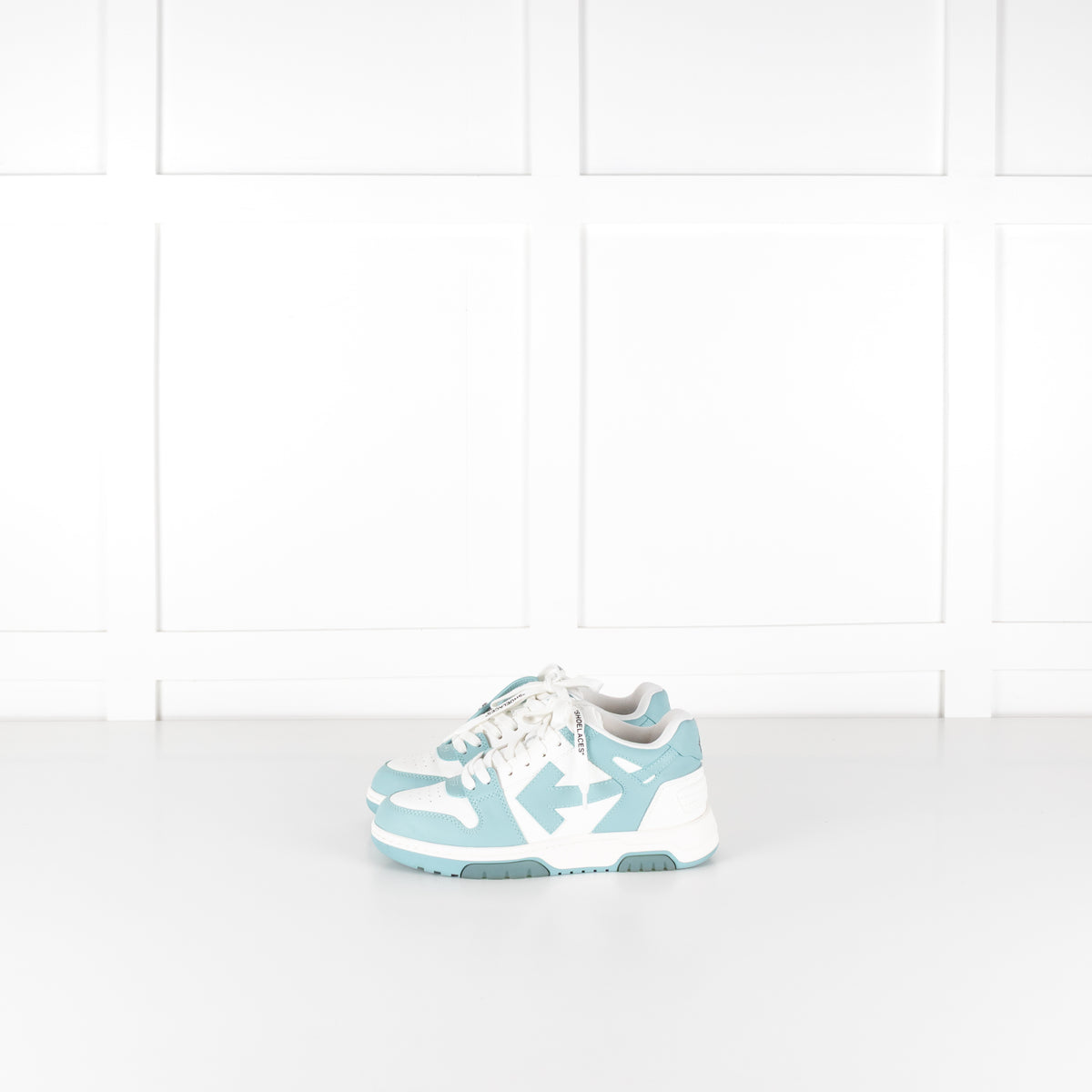 Off White Teal Out Of Office Sartorial Stitiching Trainers