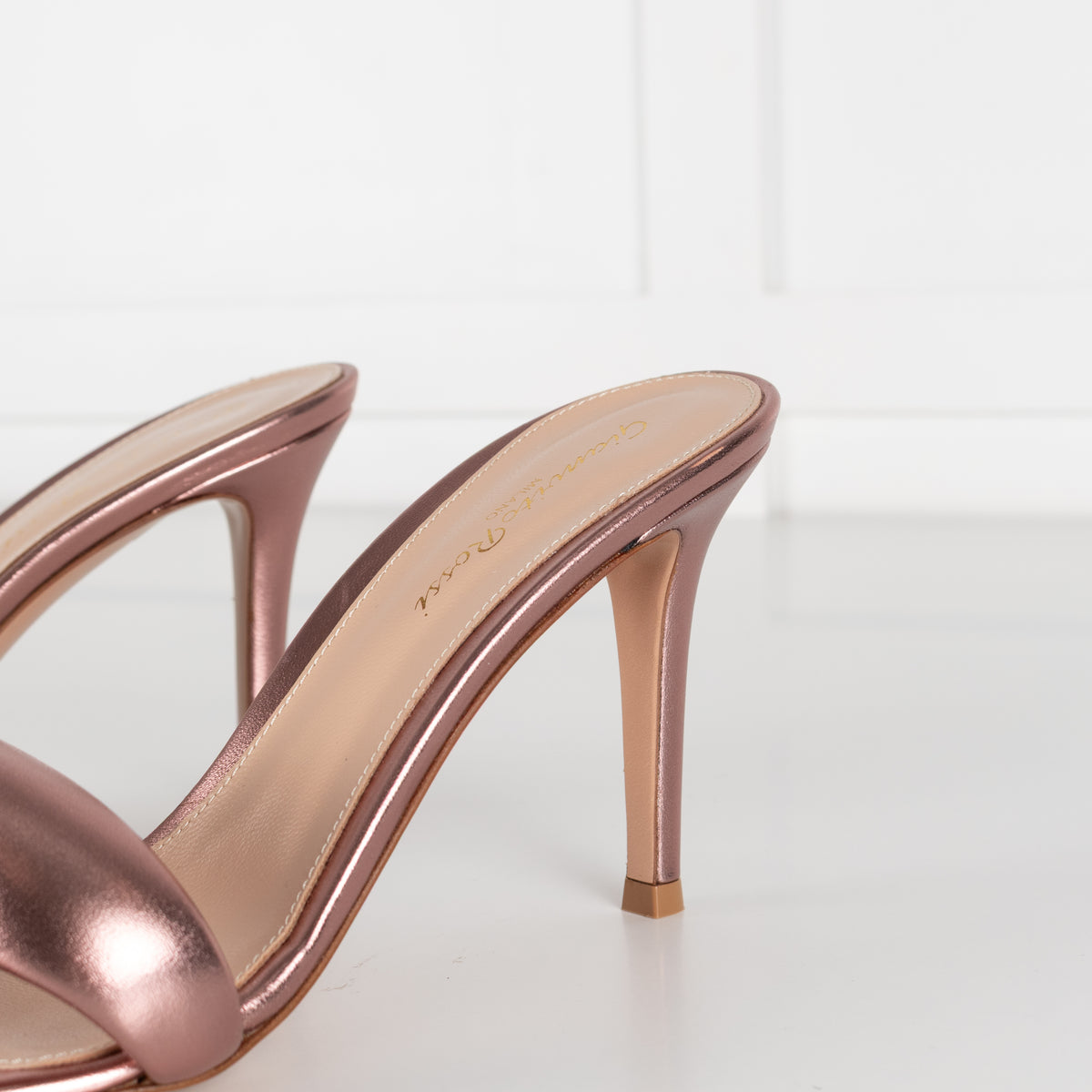 Gianvito Rossi Rose Gold Bijoux Mule