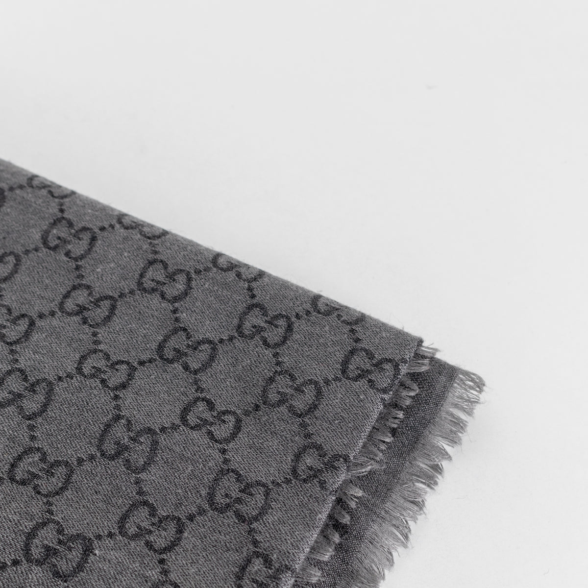 Gucci Dark Grey Square GG Scarf