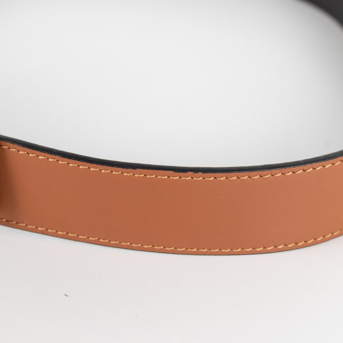 Loewe Tan  Leather Anagram Bombe Reversible Belt