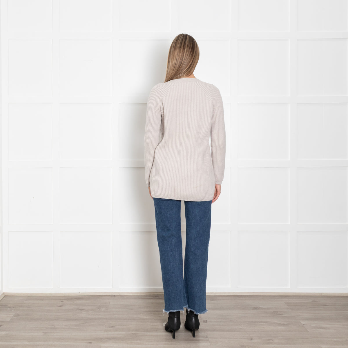 S Max Mara Light Grey Wool Blend Jumper