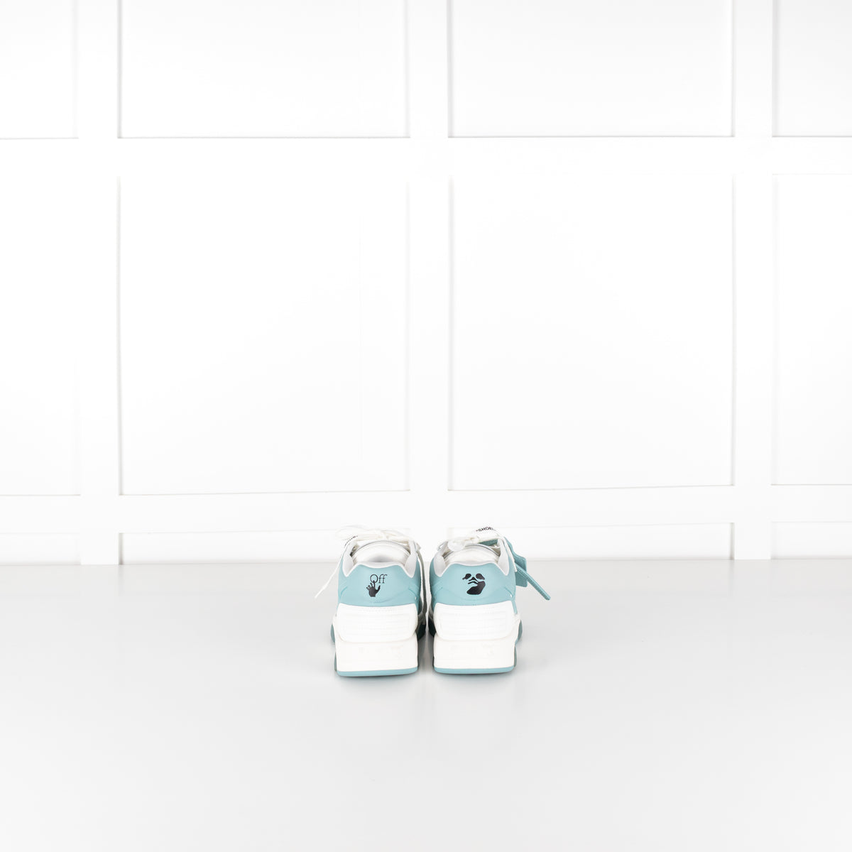 Off White Teal Out Of Office Sartorial Stitiching Trainers