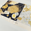 Christian Dior Black, Cream And Gold Silk Scarf