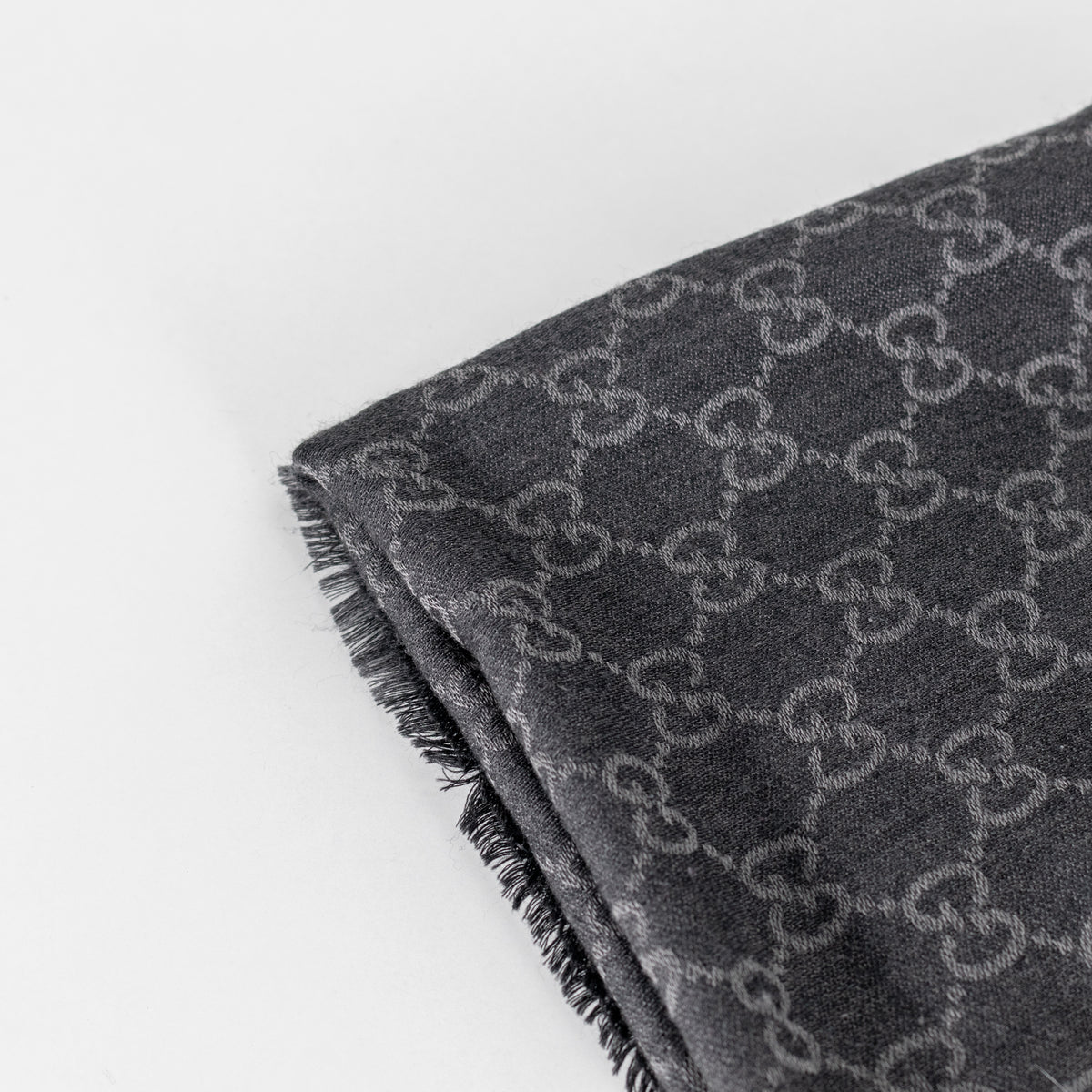 Gucci Dark Grey Square GG Scarf