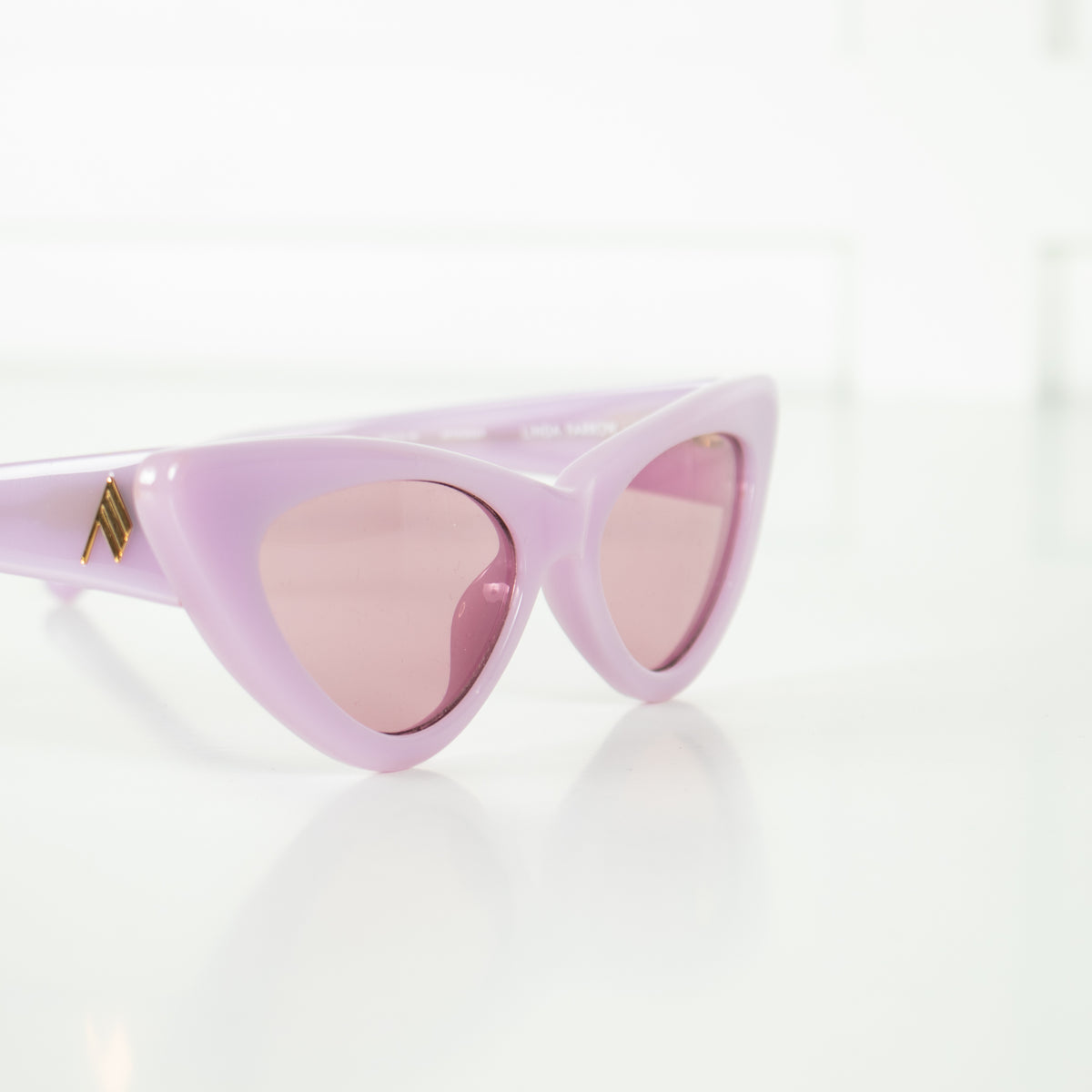 Linda Farrow The Attico Dora Purple Cat Eye Sunglasses