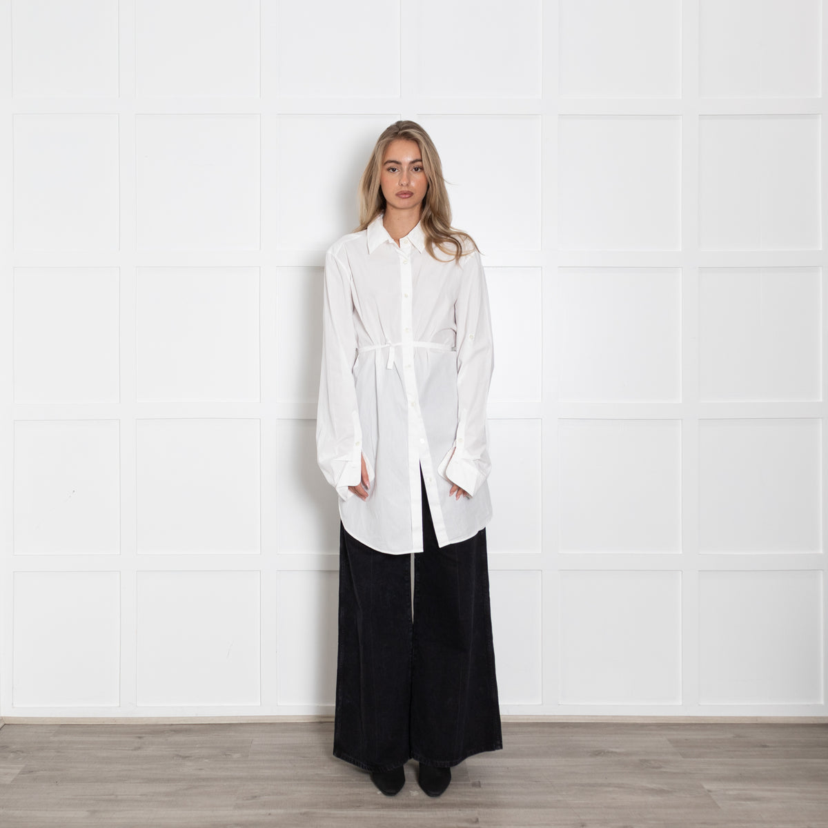 Ann Demeulemeester White Long  Oversized Shirt