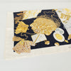 Christian Dior Black, Cream And Gold Silk Scarf