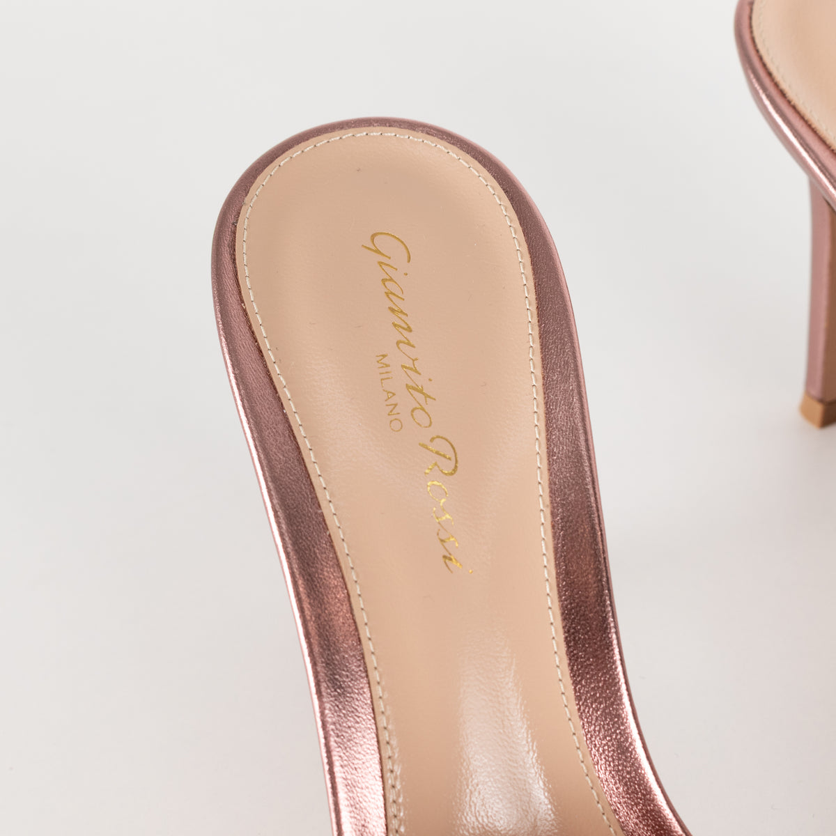 Gianvito Rossi Rose Gold Bijoux Mule