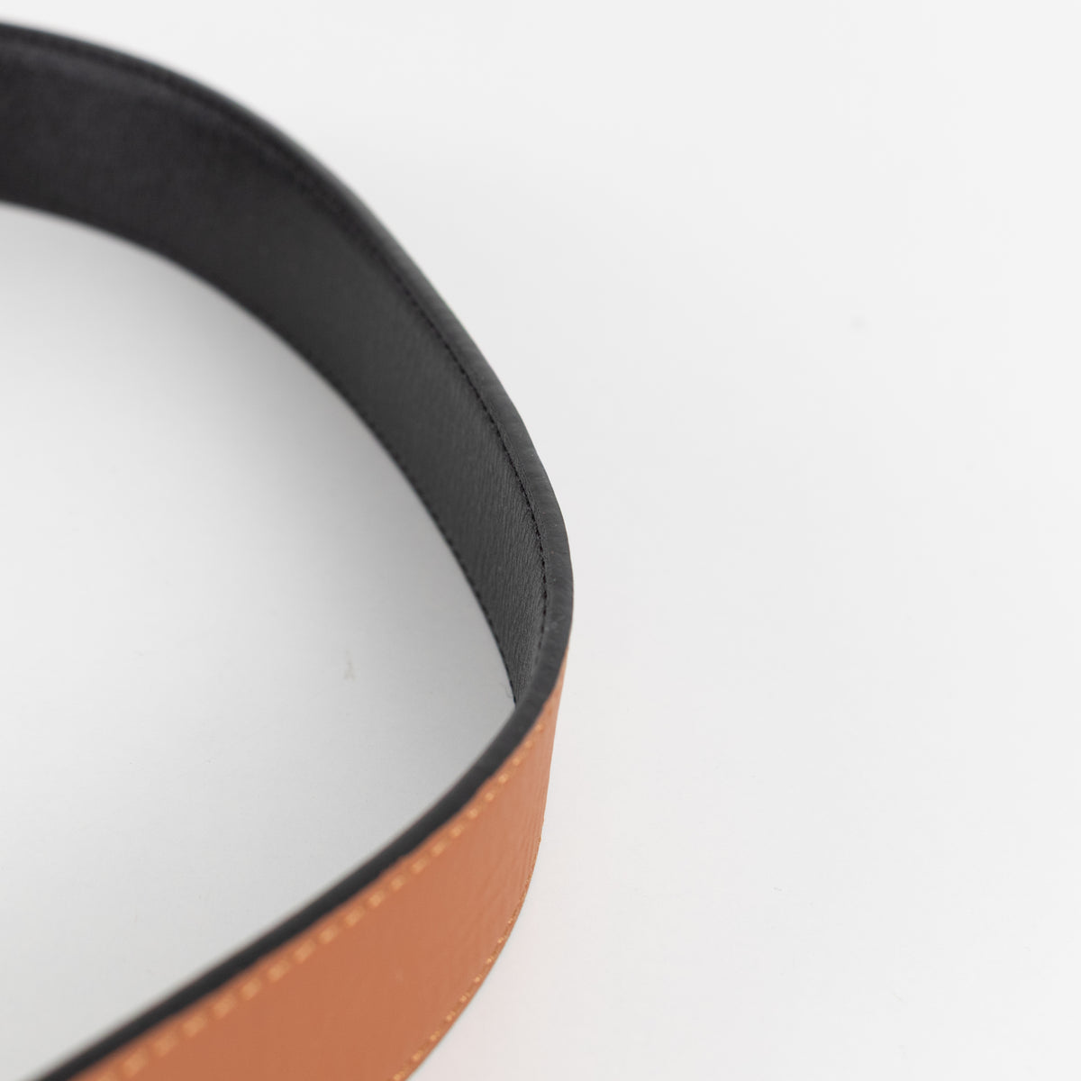 Loewe Tan  Leather Anagram Bombe Reversible Belt